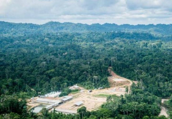 Paisaje de explanada de arena en medio de la selva